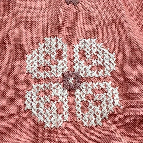 Torrid Linen Eyelet Tunic Embroidered Size XL Square Neck Flutter Boho Hippie - Picture 7 of 15